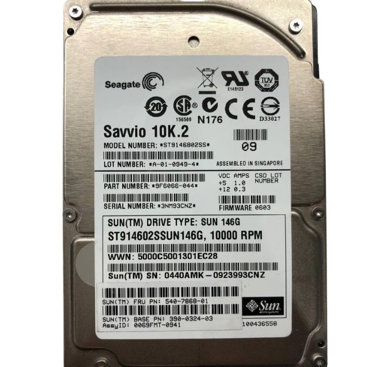 Disco Rígido Interno Seagate 146Gb 10k 2.5 SAS - 9F6066-044