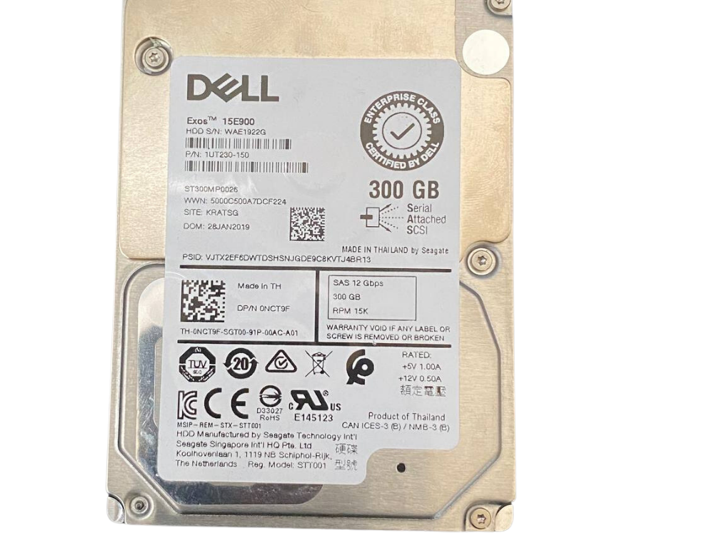 Disco Rígido Interno Dell 300Gb 15K 2.5 SAS - 1UT230-150