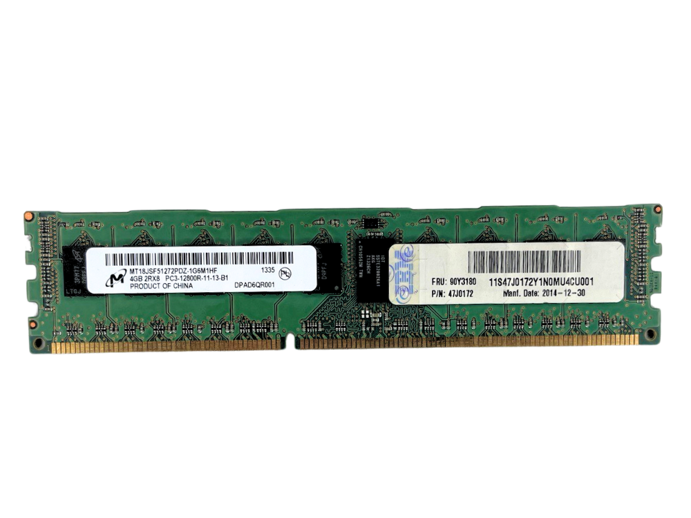 Memória Mícron PC3 12800R 4Gb 2Rx8 - MT18JSF51272PDZ-1G6M1HF