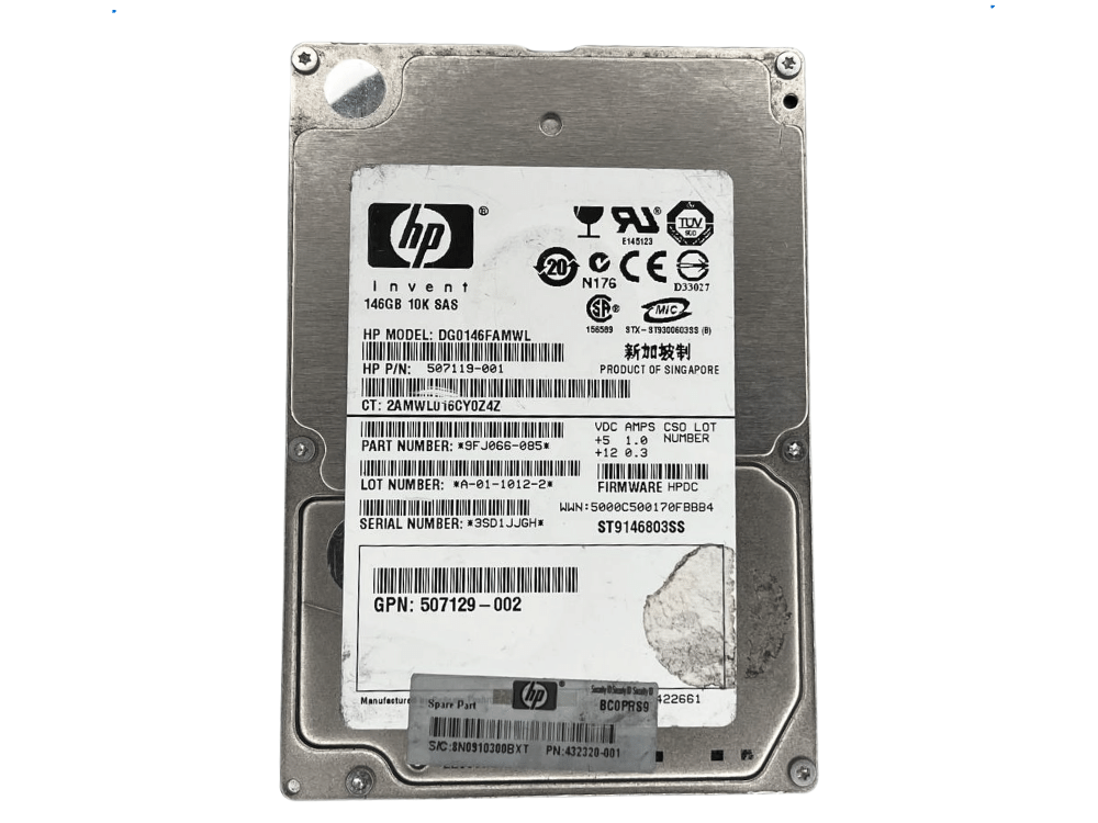 Disco Rígido Interno HP 146Gb 10K 2.5 SAS - 507119-001