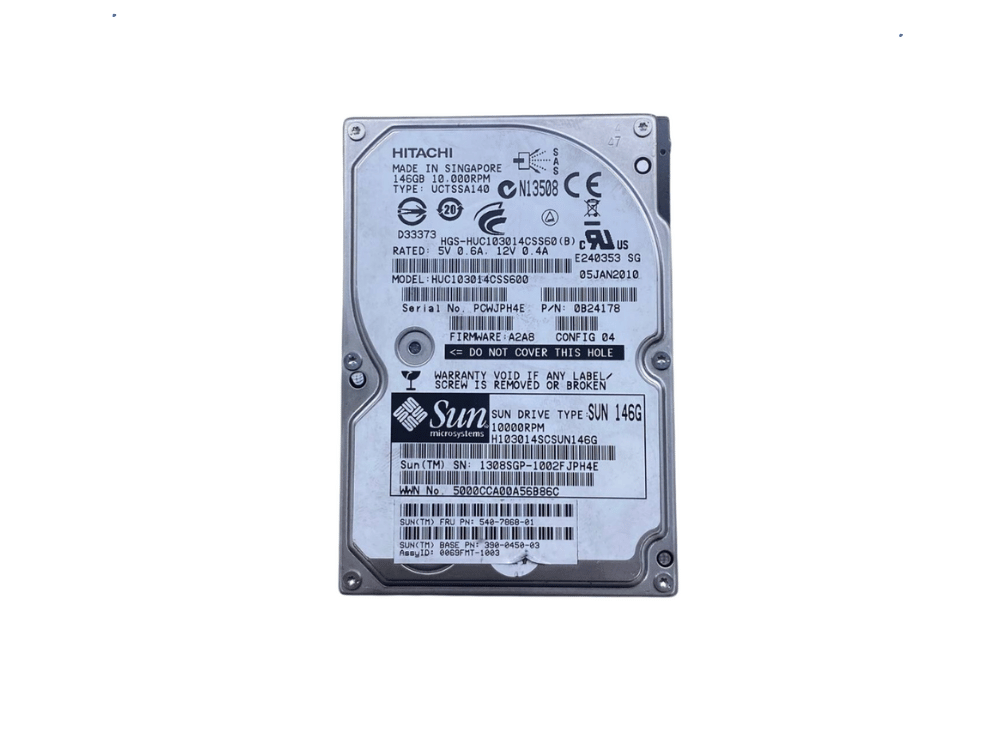 Disco Rígido Interno Hitachi 146Gb 10k 2.5 SAS - 0B24178