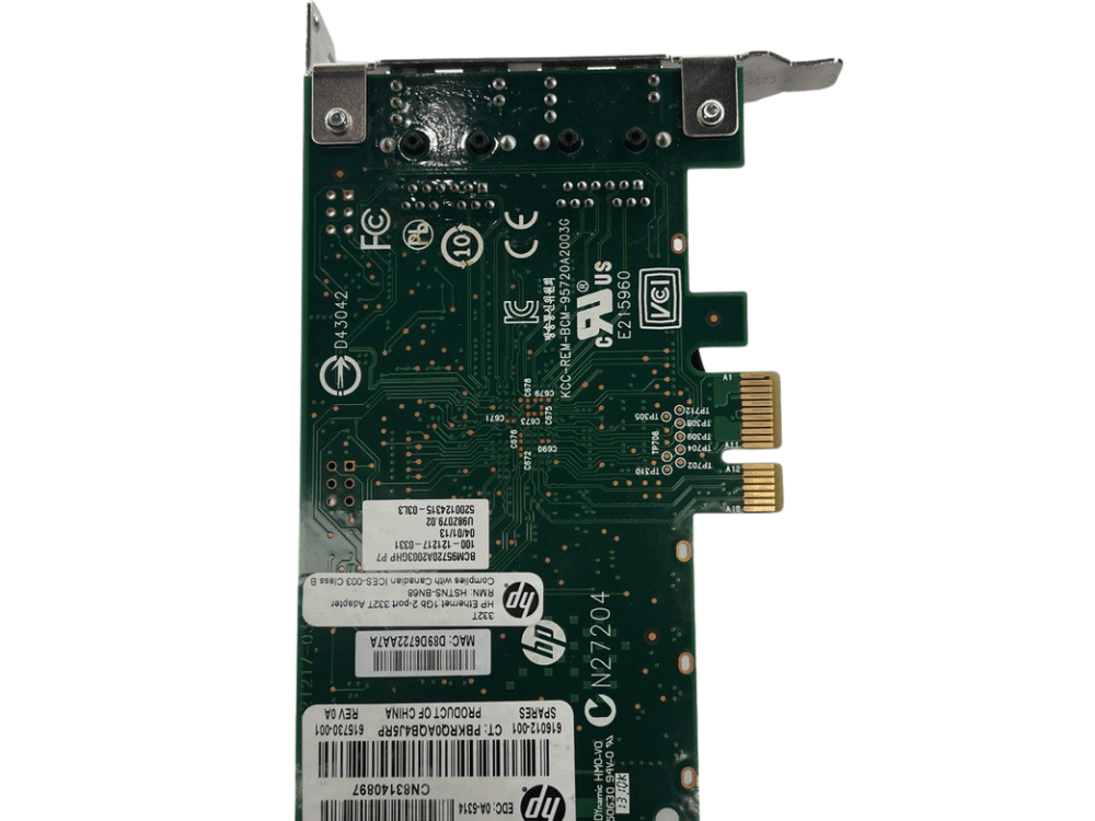 Alternative view of Placa de Rede RJ45 HP 332T 1Gb 2 Portas - HSTNS-BN68