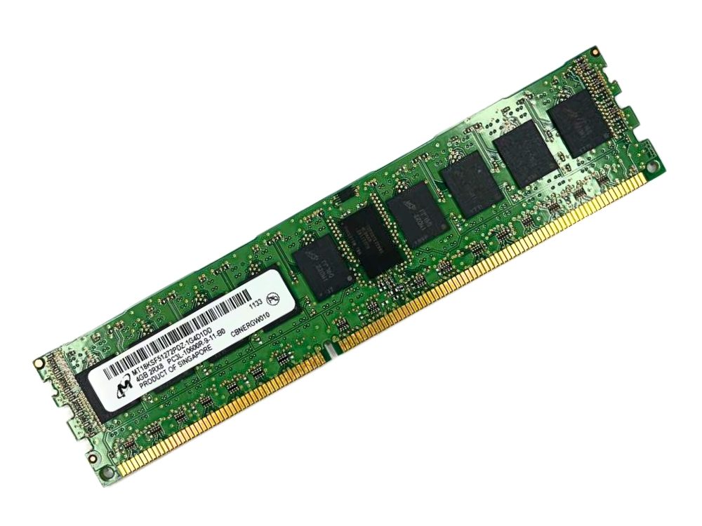 Memória Micron PC3L 10600R 4Gb 2Rx8 - MT18KSF51272PDZ-1G4D1DD