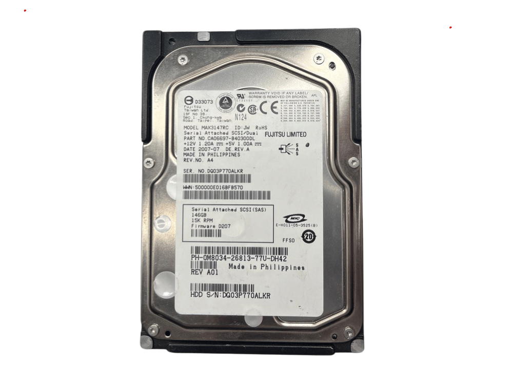 Disco Rígido Interno Fujitsu 146Gb 15K 3.5 SAS - MAX3147RC