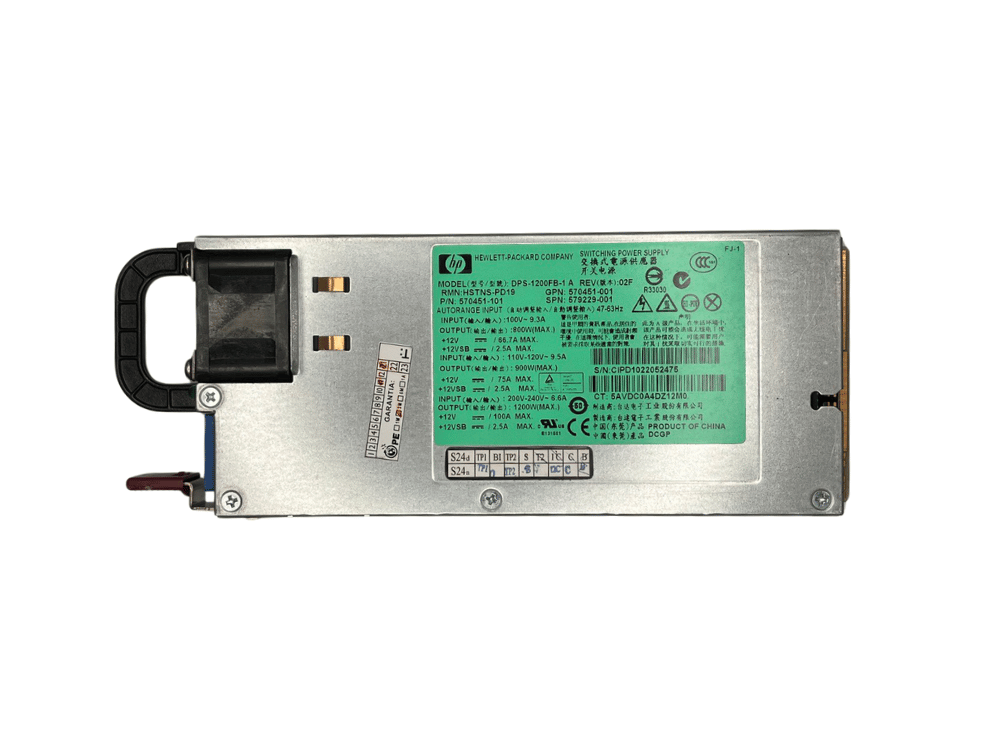 Fonte Servidor HP HSTNS-PD19 1200W AC Hot Plug – 570451-101