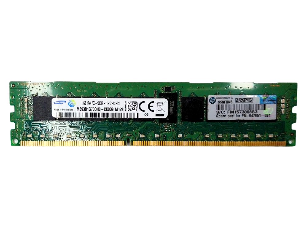 Memória Samsung PC3 12800R 8Gb 1Rx4 - M393B1G70QH0-CK0Q9