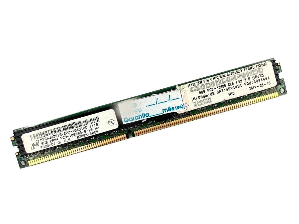 Memória Micron PC3 10600R 8Gb 2Rx4 - MT36JDZS1G72PZ-1G4D1DD