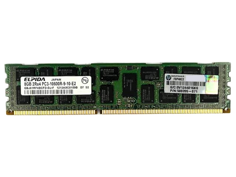 Alternative view of Memória Elpida PC3 10600R 8Gb 2Rx4 - EBJ81RF4BCFD-DJ-F