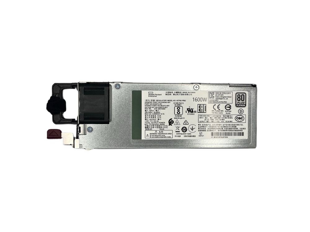 Fonte Servidor HPE HSTNS-PR62 1600W AC Hot Swap – 830270-301