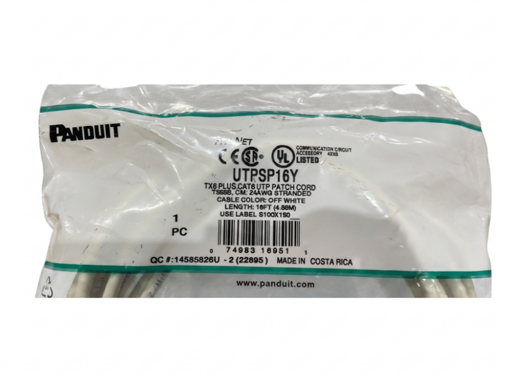 Cabo de Rede Patch Panduit TX6 Plus CAT6 UTP 5M Pan-Net - UTPSP16Y - Imagem 5