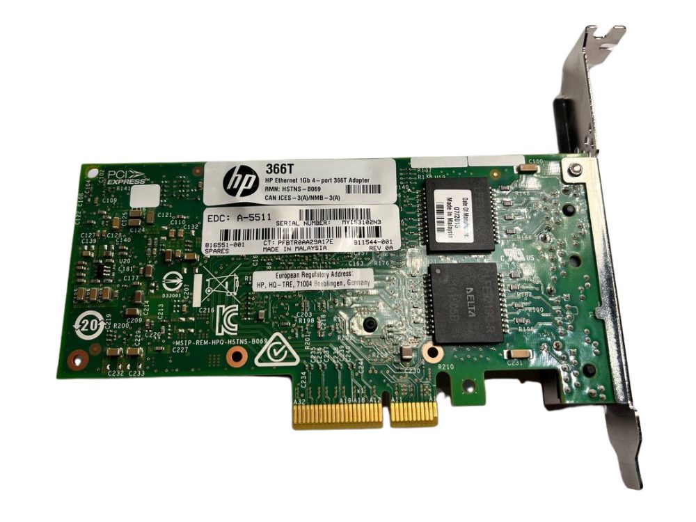 Alternative view of Placa de Rede RJ45 HP 366T 1Gb 4 Portas - HSTNS-B069