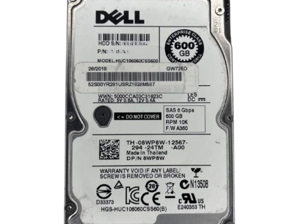Disco Rígido Interno Dell 600Gb 10K 2.5 SAS - 1XF200-157