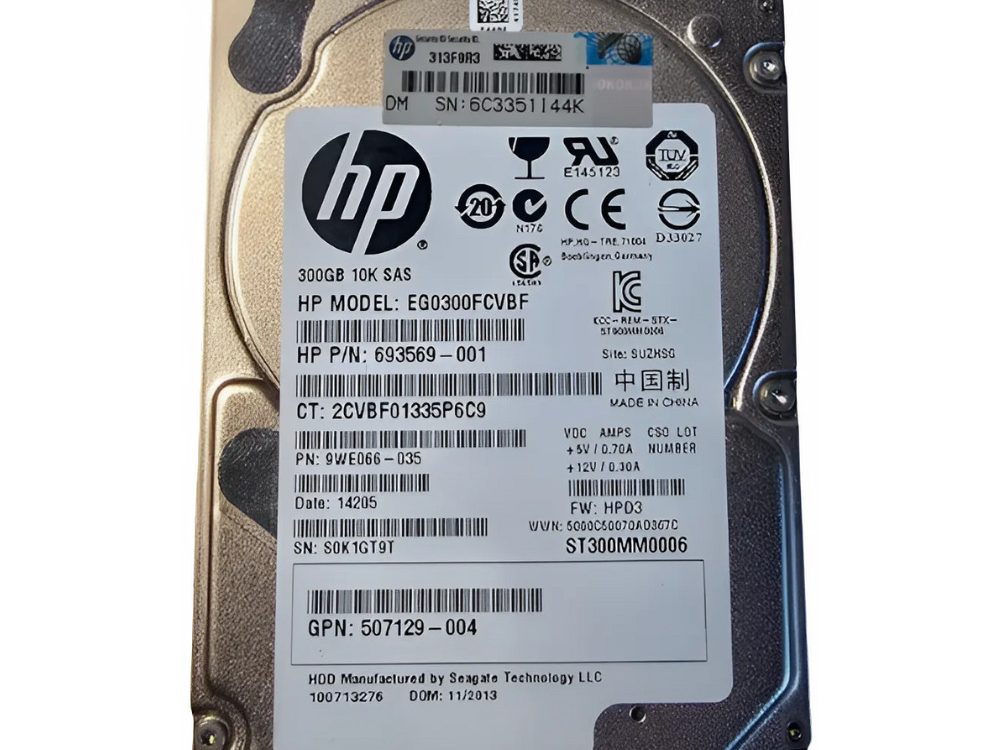 Disco Rígido Interno HP 300Gb 10K 2.5 SAS - 0B26026