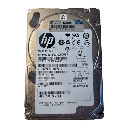 Disco Rígido Interno HP 300Gb 10K 2.5 SAS - 0B26026
