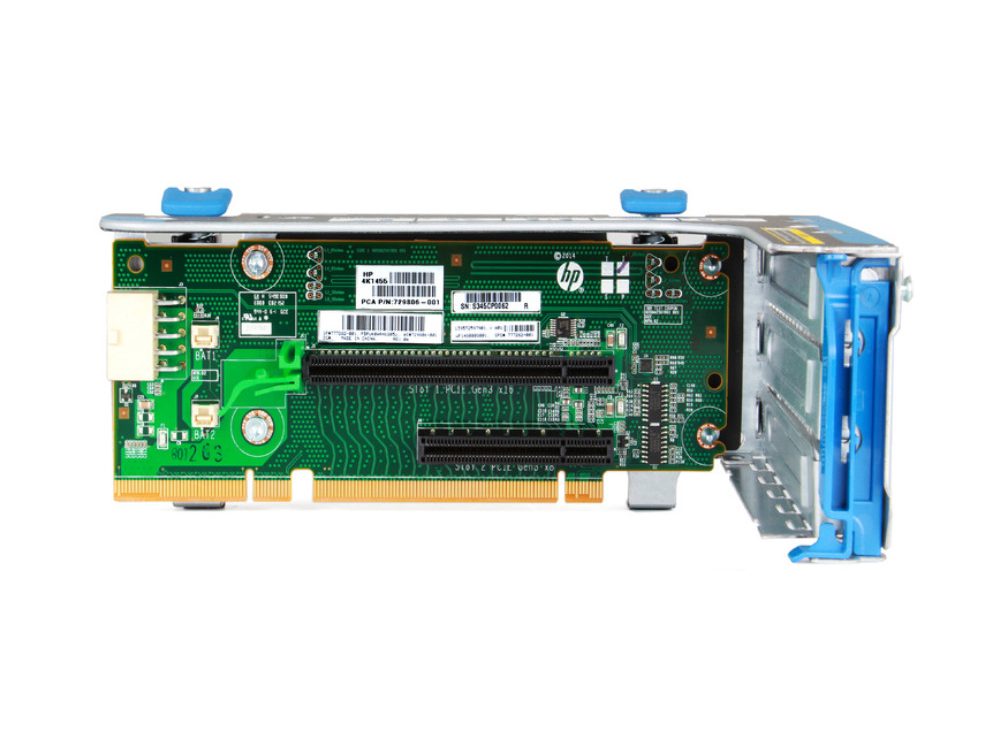 Placa Riser 1 HP DL380 G9 2 Slots PCI-e X16 e X8 - 729806-001 Gaiola 729078-001