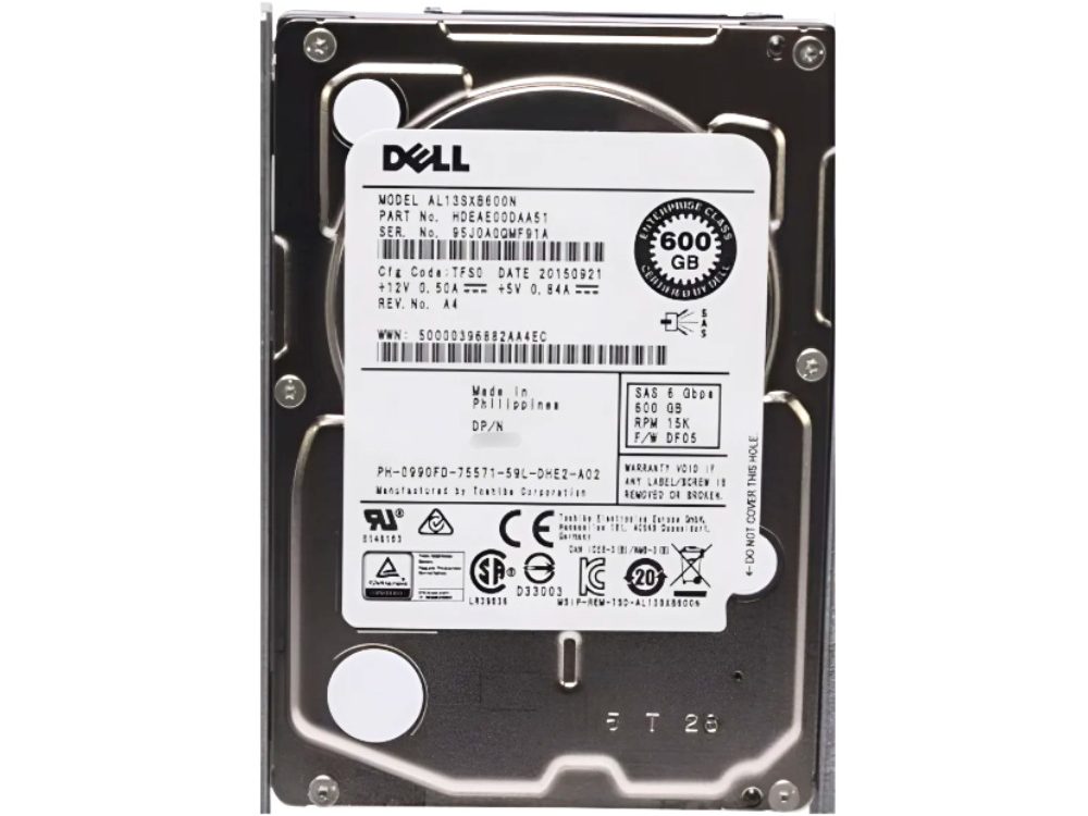 Disco Rígido Interno Dell 600Gb 15K 2.5 SAS - 1UU230-150