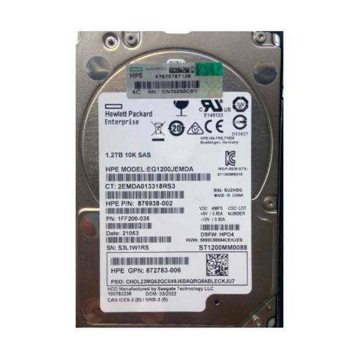 Disco Rígido Interno HP 1.2Tb 10K 2.5 SAS - 876938-002