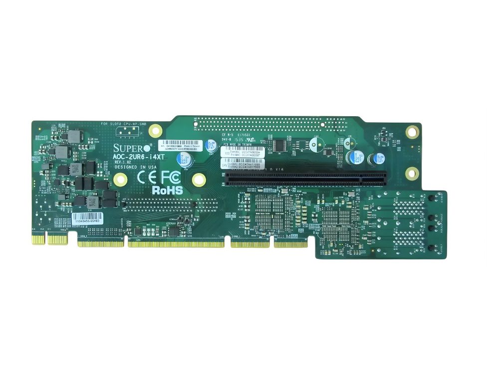 Placa Riser SuperMicro 4 Portas 10GBase-T PCIe 3.0 x8 X540 - AOC-2UR6-I4XT