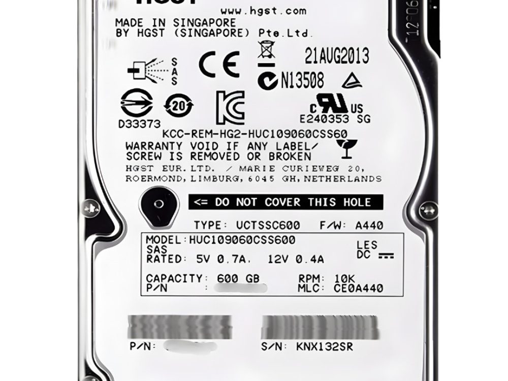 Disco Rígido Interno Hitachi 600Gb 10K 2.5 SAS - 0B31289