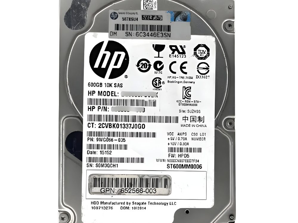 Disco Rígido Interno HP 600Gb 10K 2.5 SAS - 652566-001