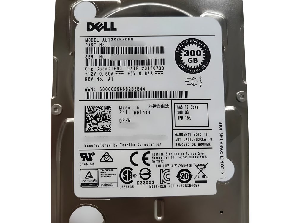 Disco Rígido Interno Dell 300Gb 15K 2.5 SAS - HDEAG02DAA51