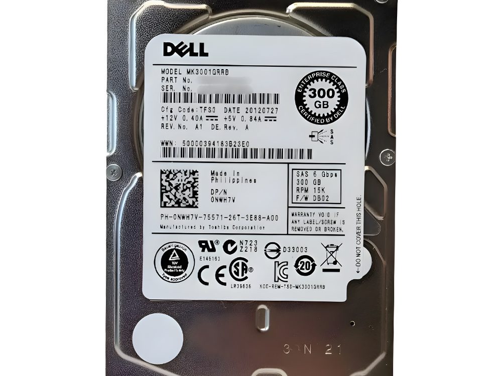 Disco Rígido Interno HP 300Gb 15K 2.5 SAS - 652599-003