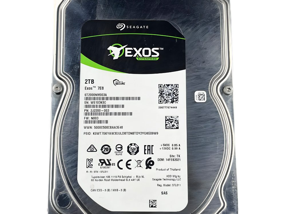 Disco Rígido Interno Seagate 2Tb 7.2K 3.5 SAS - 2J2200-003