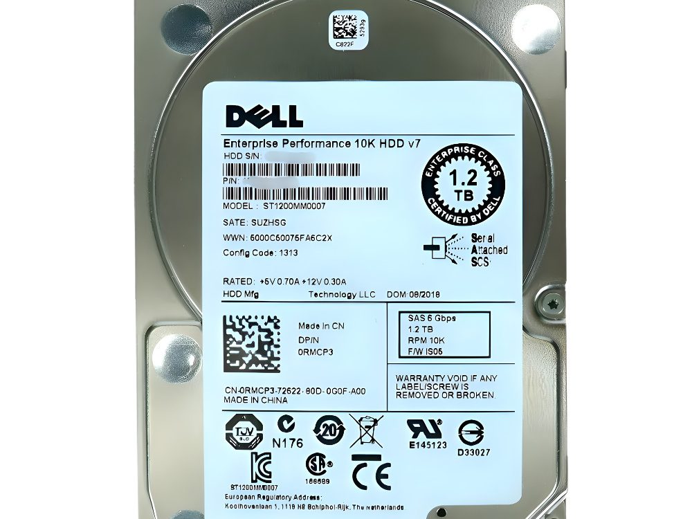 Disco Rigido Interno Dell 1,2Tb 10K 6Gb/s 2.5 SAS - 0RMCP3 - 1DA200-150