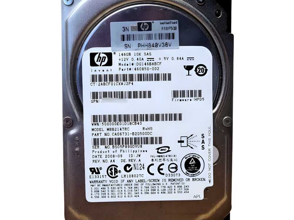 Disco Rígido Interno HP 146Gb 10K 2.5 SAS - 468050-002