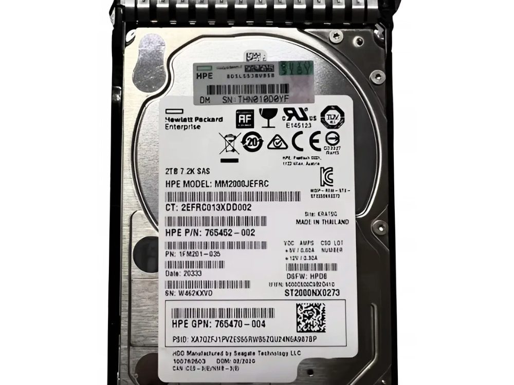 Disco Rígido Interno HP 2TB 7.2K 2.5 SAS - 765452-002