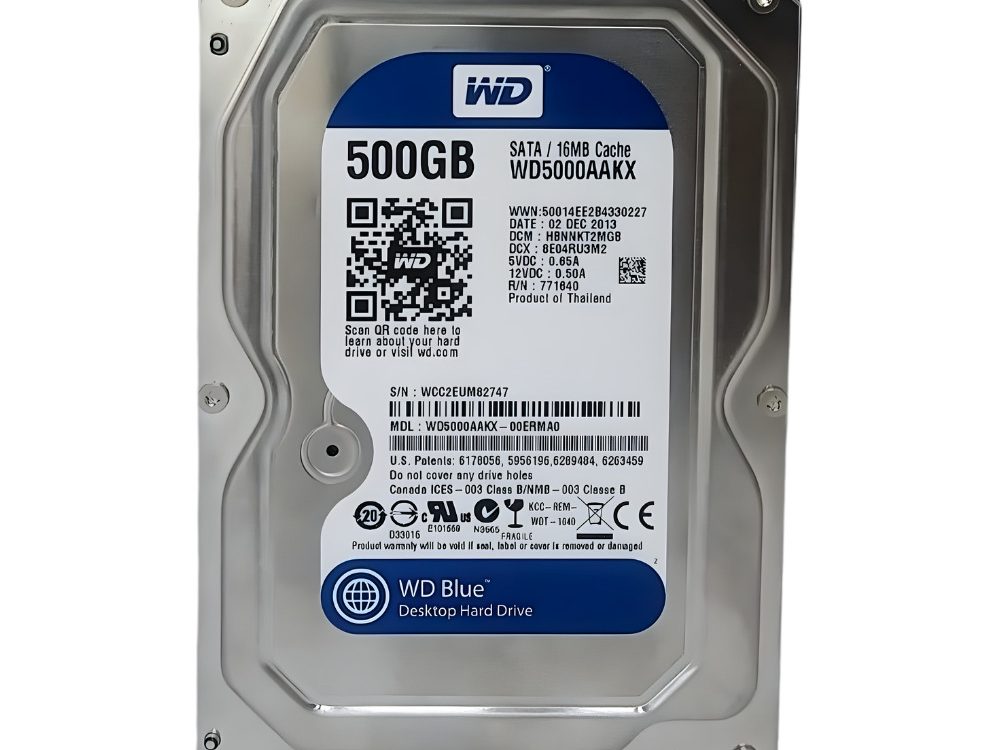 Disco Rígido Interno Western Digital 500Gb 7.2K 3.5 SATA - WD500AAKX