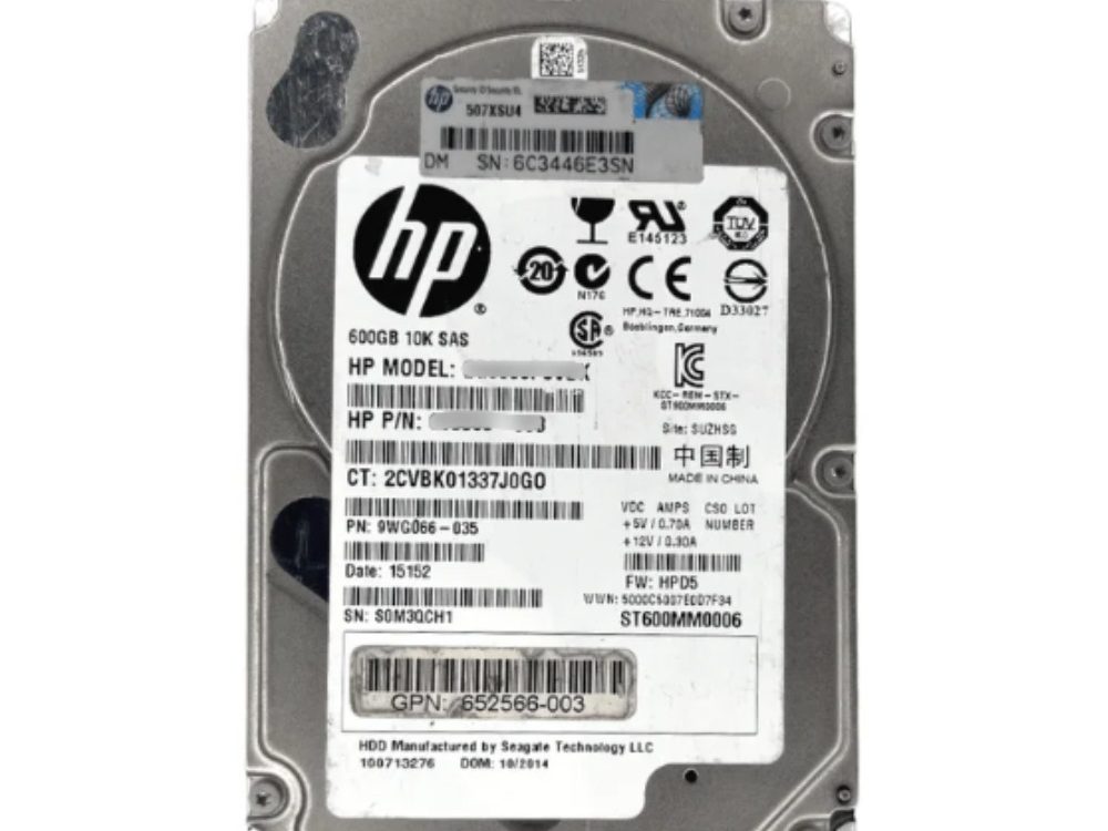 Disco Rígido Interno HP 600Gb 10K 2.5 SAS -781514-001