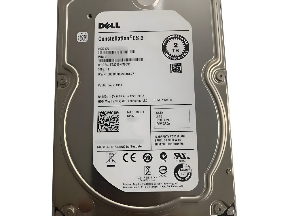 Disco Rígido Interno Dell 2Tb 7.2K 3.5 SATA - 02G4HM