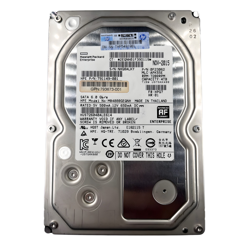 Disco Rigido Interno HP 4Tb 7.2K 3.5 SATA - 791149-001 - Imagem 3