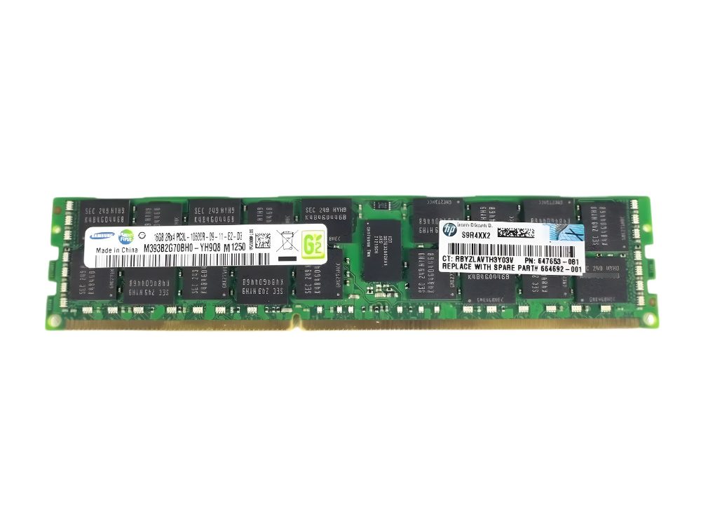 Memória Samsung PC3L 10600R 16Gb 2Rx4 - M393B2G70BH0-YH9