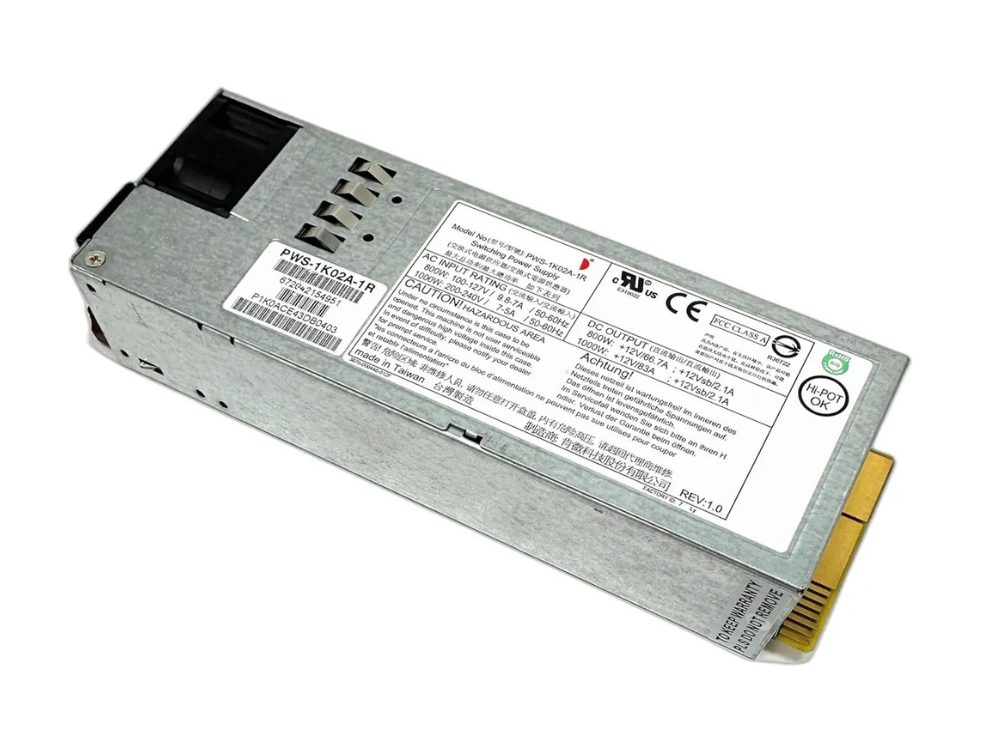 Alternative view of Fonte Servidor SuperMicro 1000W 1U - PWS-1K02A-1R