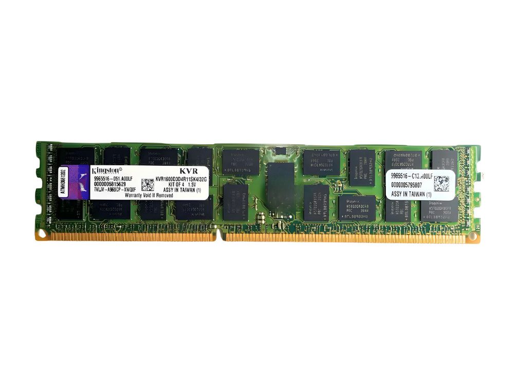 Memória Kingston PC3 12800R 8Gb 2Rx4 - KVR1600D3D4R11SK4/32G