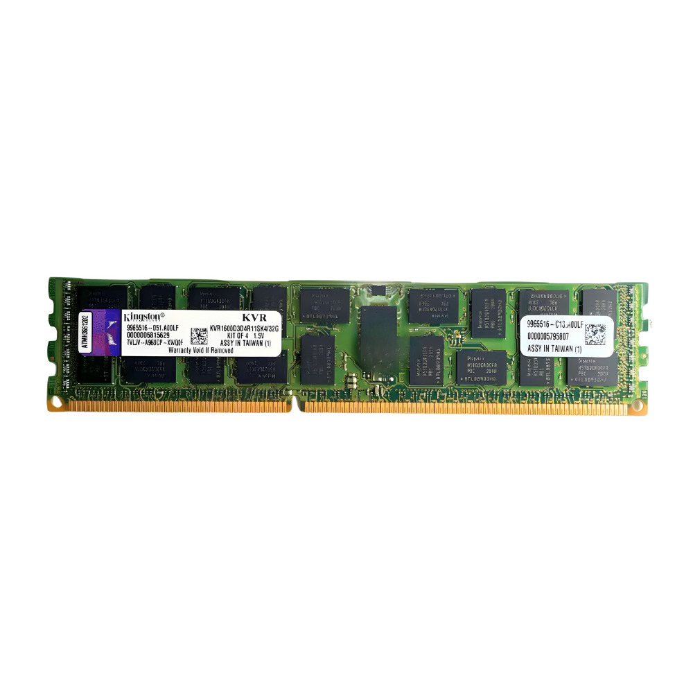 Memória Kingston PC3 12800R 8Gb 2Rx4 - KVR1600D3D4R11SK4/32G