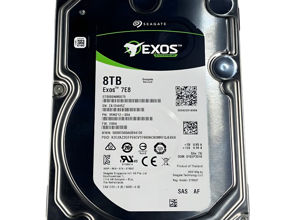 Disco Rígido Seagate Exos 7E8 8Tb 7.2K 3.5 SAS - 1RM212-004