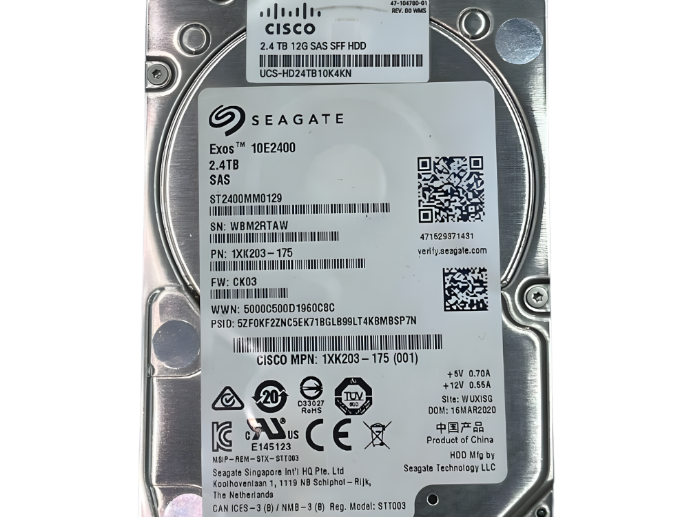 Disco Rígido Interno Seagate 2.4Tb 10k 2.5 SAS Exos 10E2400 - 1XK203-175