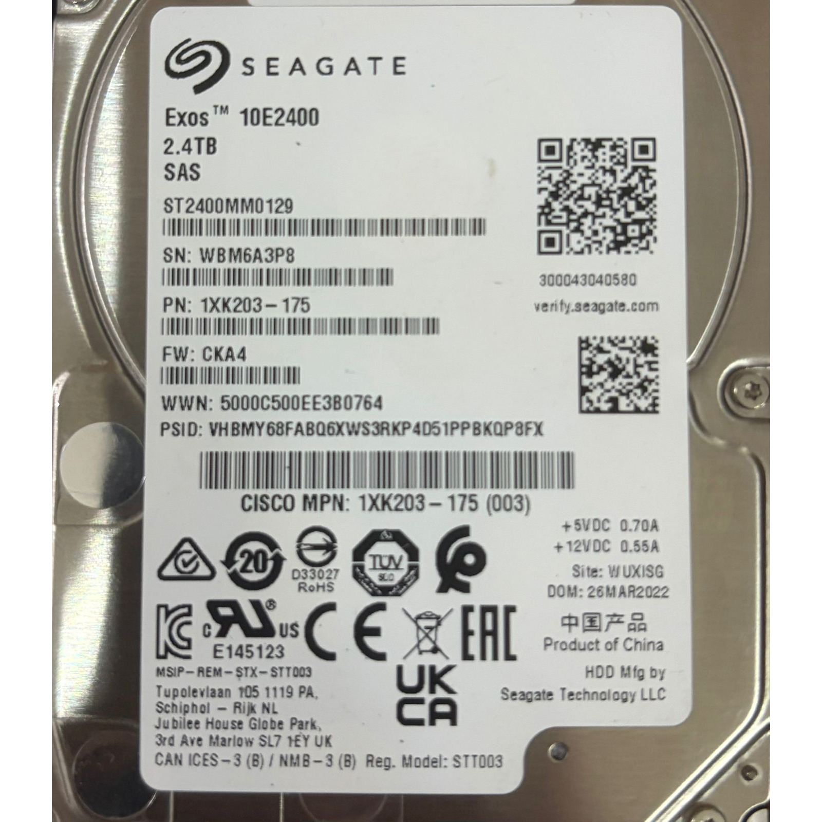 Disco Rígido Interno Seagate 2.4Tb 10k 2.5 SAS Exos 10E2400 - 1XK203-175 - Imagem 2