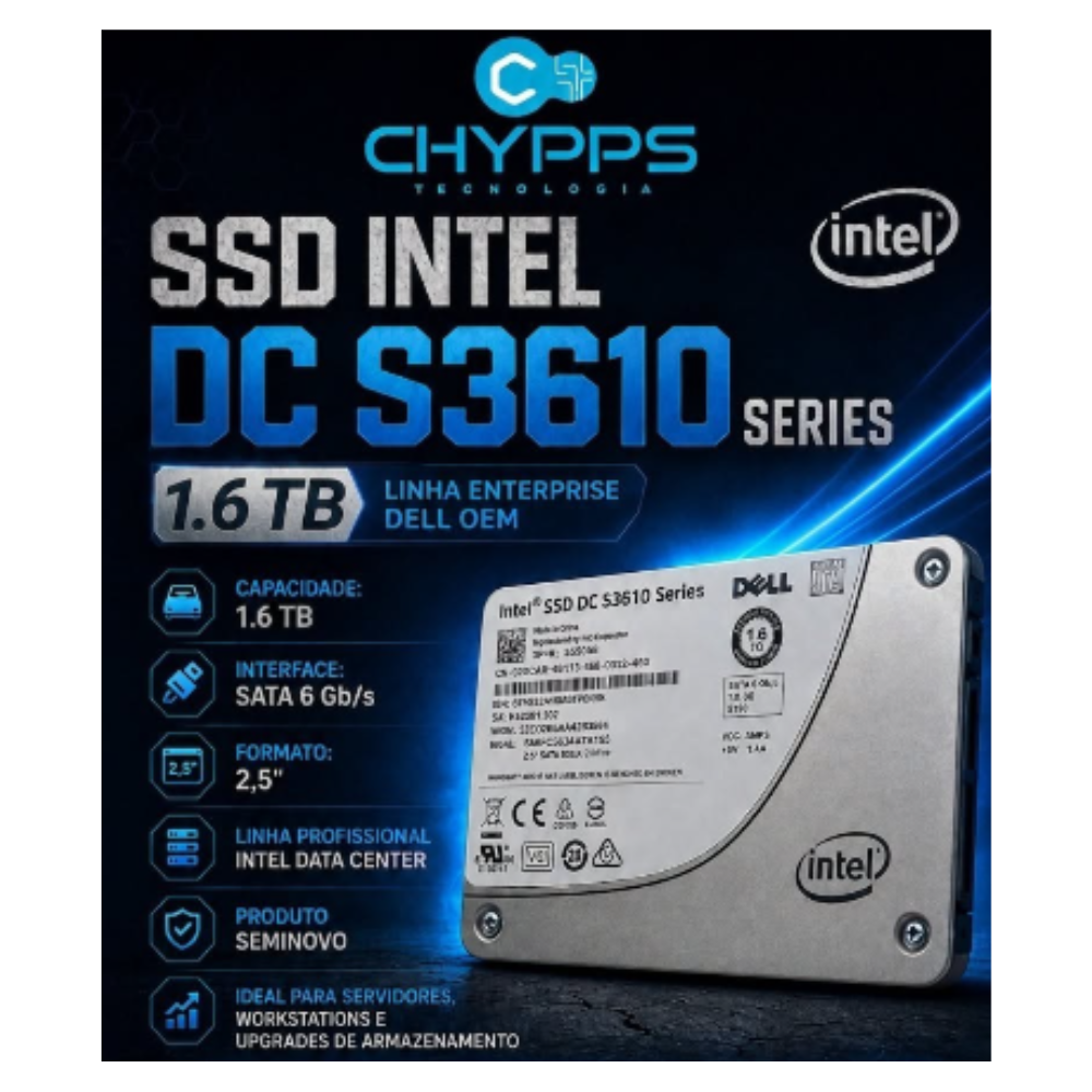 Disco Solido Interno Intel SSD DC 3610 SERIE 1.6TB 6Gbs SATA - - Imagem 3