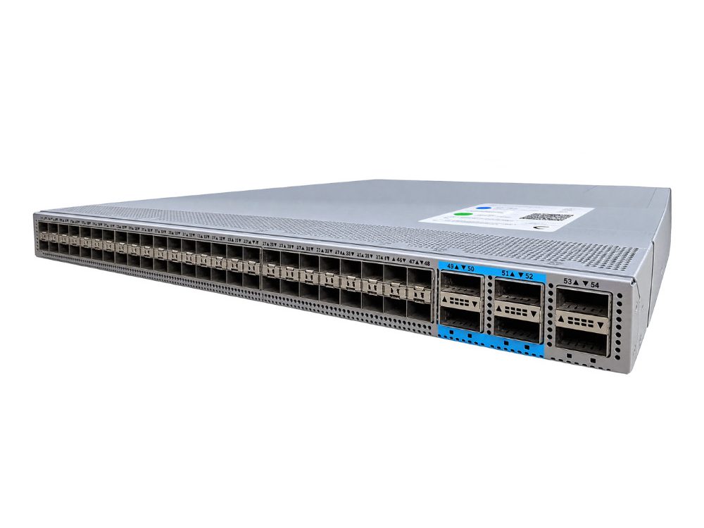 Alternative view of CISCO NEXUS N9K-C92160YC-X 48 Portas 10/25Gb 6 Portas QSFP+/QSFP28