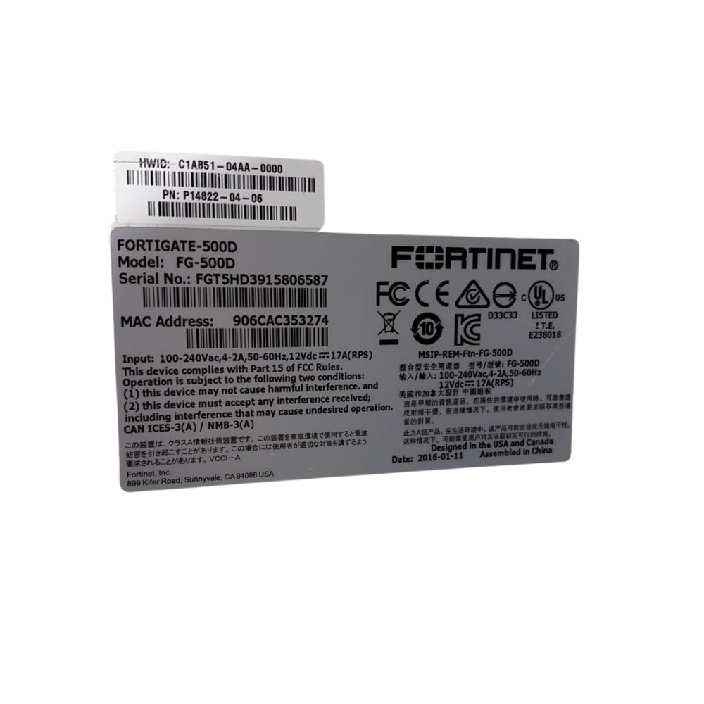Appliance Firewall FORTINET FG-500D FortiGate 500D - Imagem 4