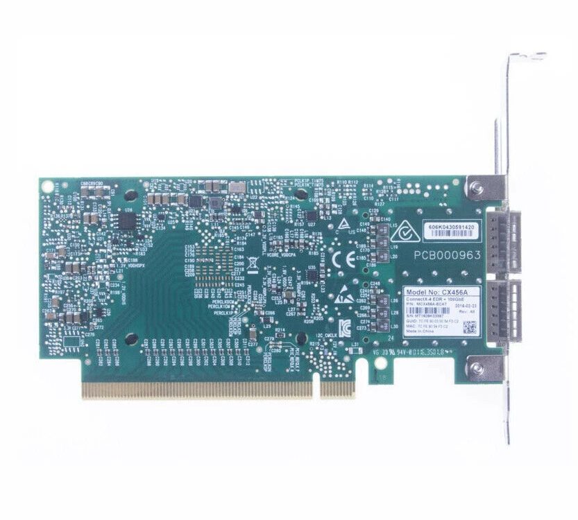 Placa de rede Mellanox ConnectX-4 MCX456A-ECAT porta dupla VPI 100GbE 2 portas QSFP+ Low Profile - Imagem 3