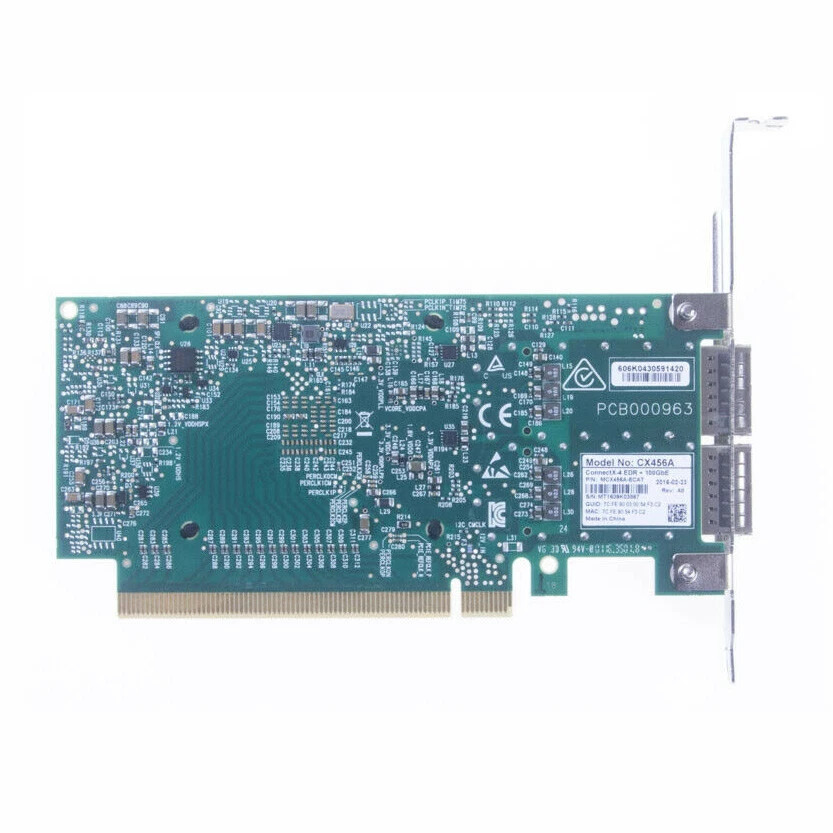 Placa de rede Mellanox ConnectX-4 MCX456A-ECAT porta dupla VPI 100GbE 2 portas QSFP+ Low Profile - Imagem 3