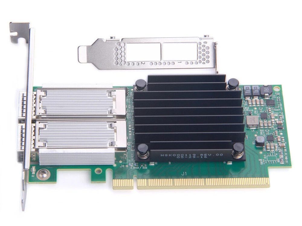 Placa de rede Mellanox ConnectX-4 MCX456A-ECAT porta dupla VPI 100GbE 2 portas QSFP+ High Profile