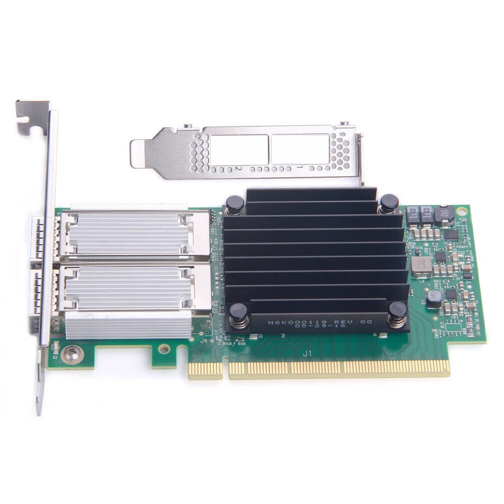 Placa de rede Mellanox ConnectX-4 MCX456A-ECAT porta dupla VPI 100GbE 2 portas QSFP+ Low Profile