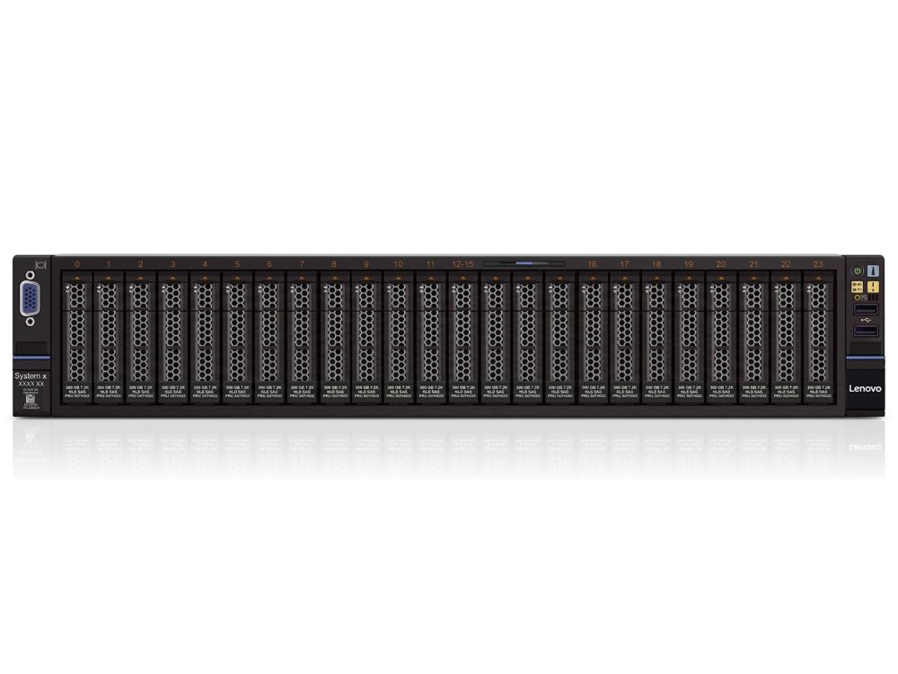 Servidor Lenovo IBM System x3650 M5 24SFF 64GB RAM 2x HD 600GB SAS
